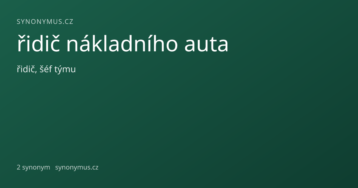Náhled odkazu: řidič nákladního auta