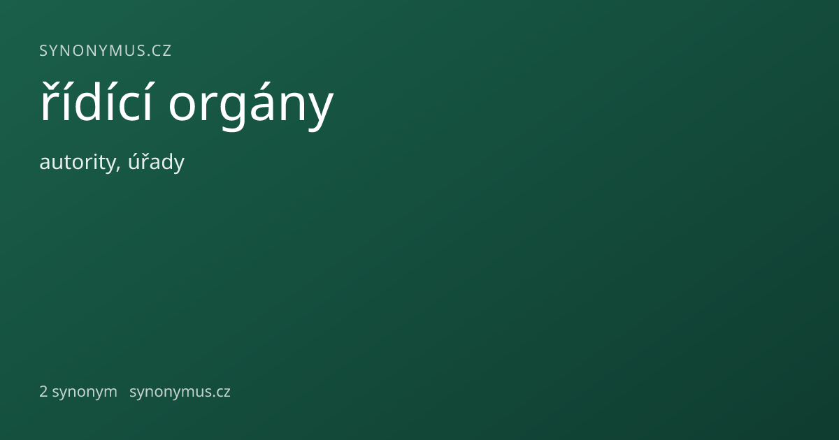 Náhled odkazu: řídící orgány