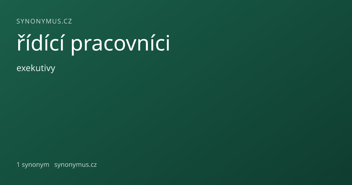 Náhled odkazu: řídící pracovníci