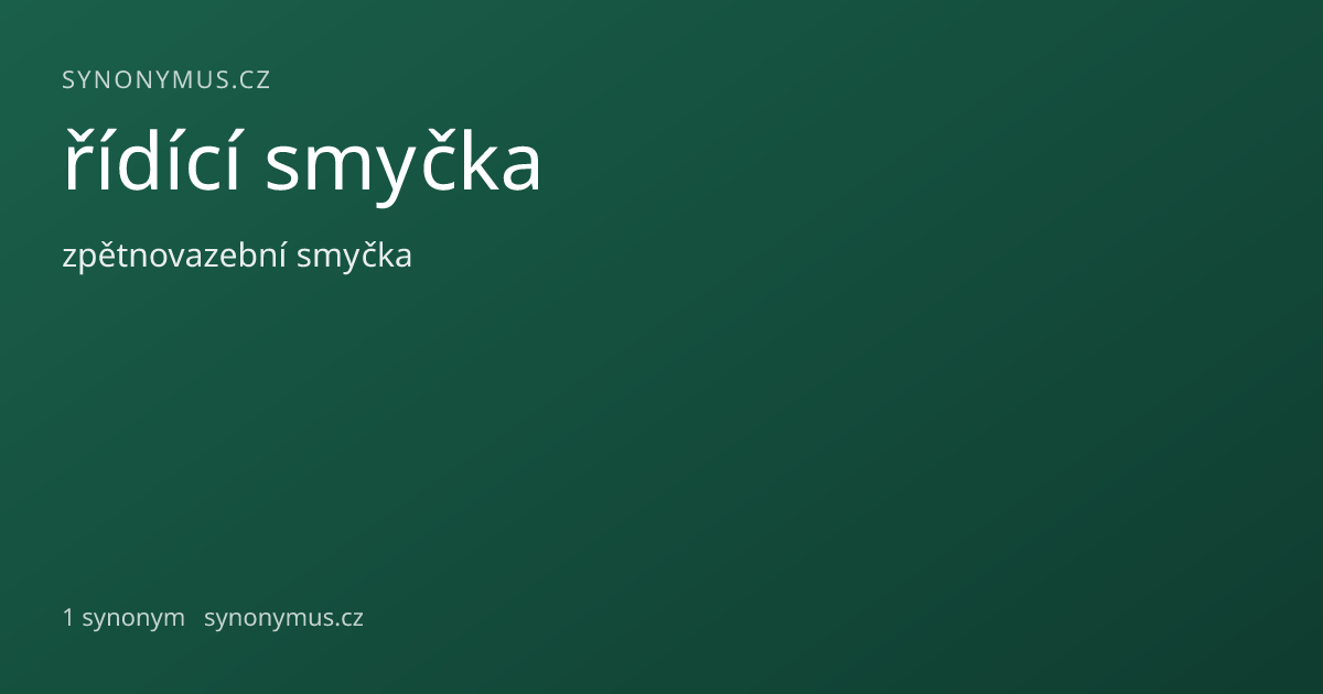 Náhled odkazu: řídící smyčka