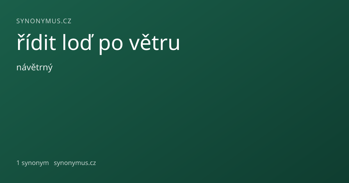 Náhled odkazu: řídit loď po větru