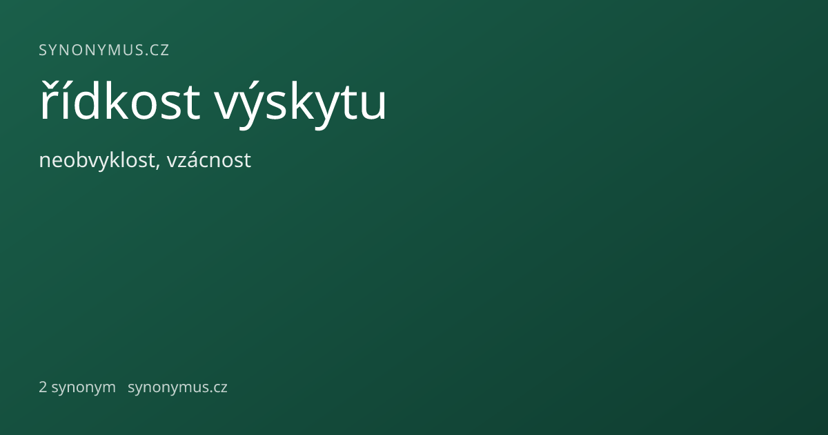 Náhled odkazu: řídkost výskytu