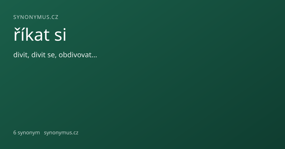 Náhled odkazu: říkat si