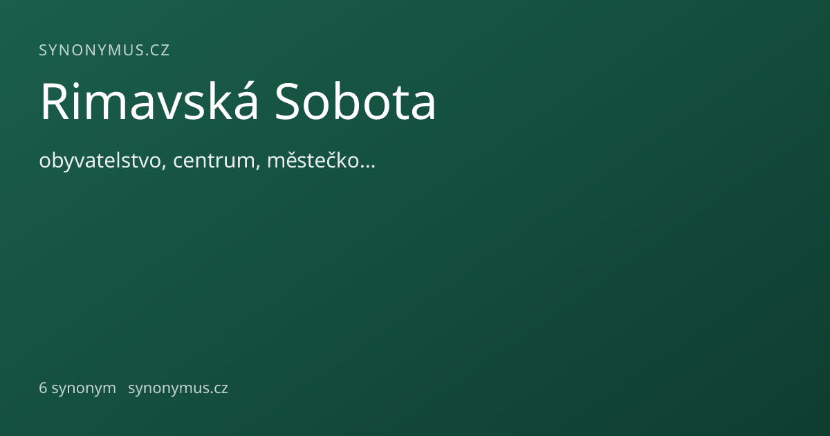 Náhled odkazu: Rimavská Sobota