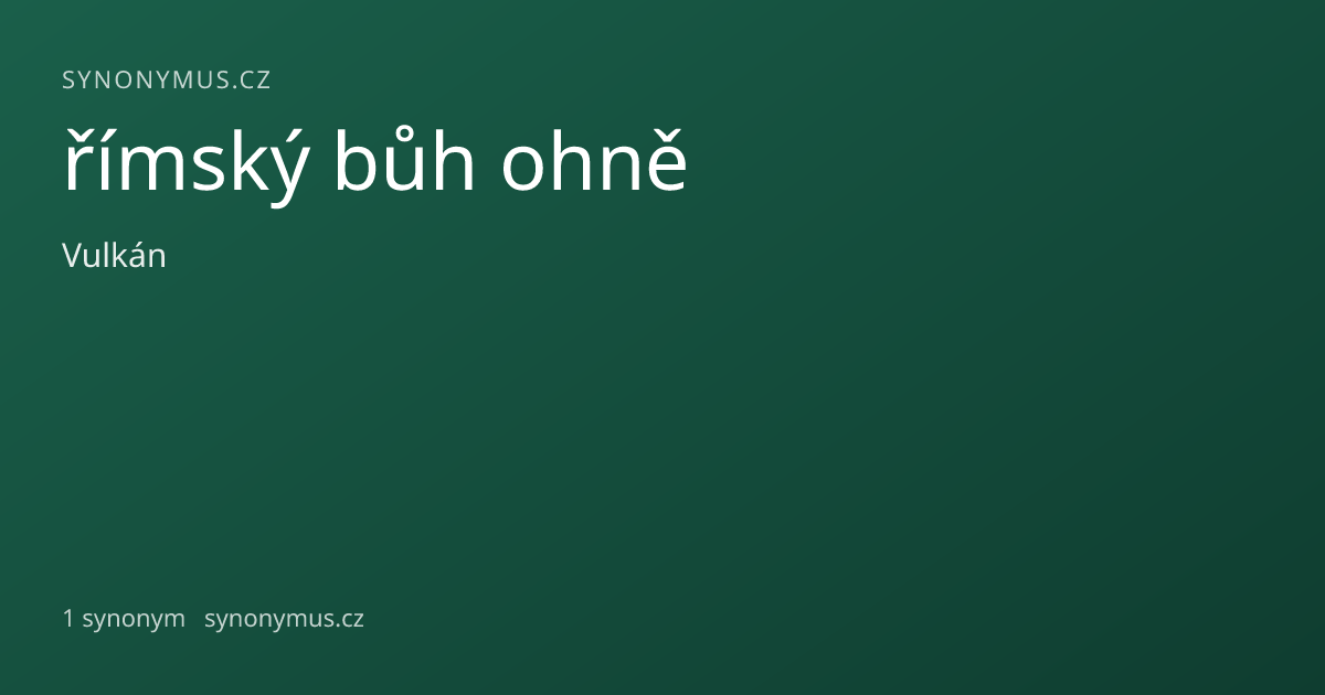Náhled odkazu: římský bůh ohně