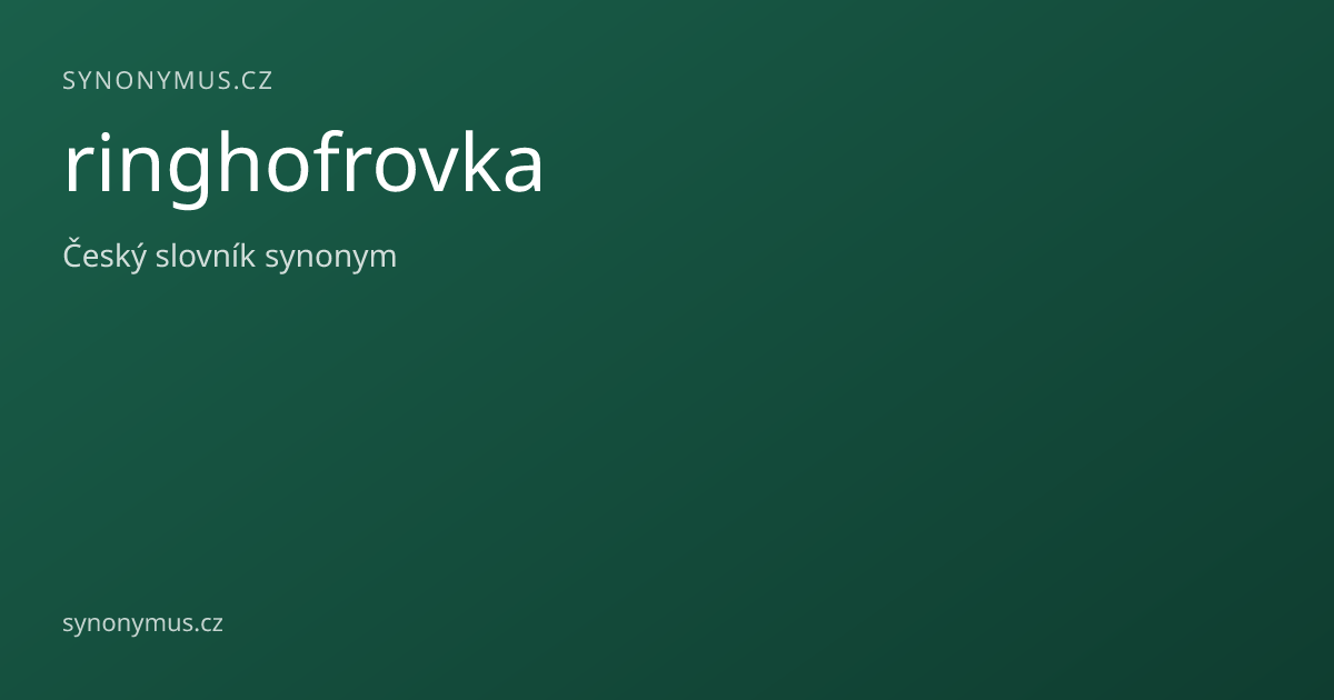 Náhled odkazu: ringhofrovka