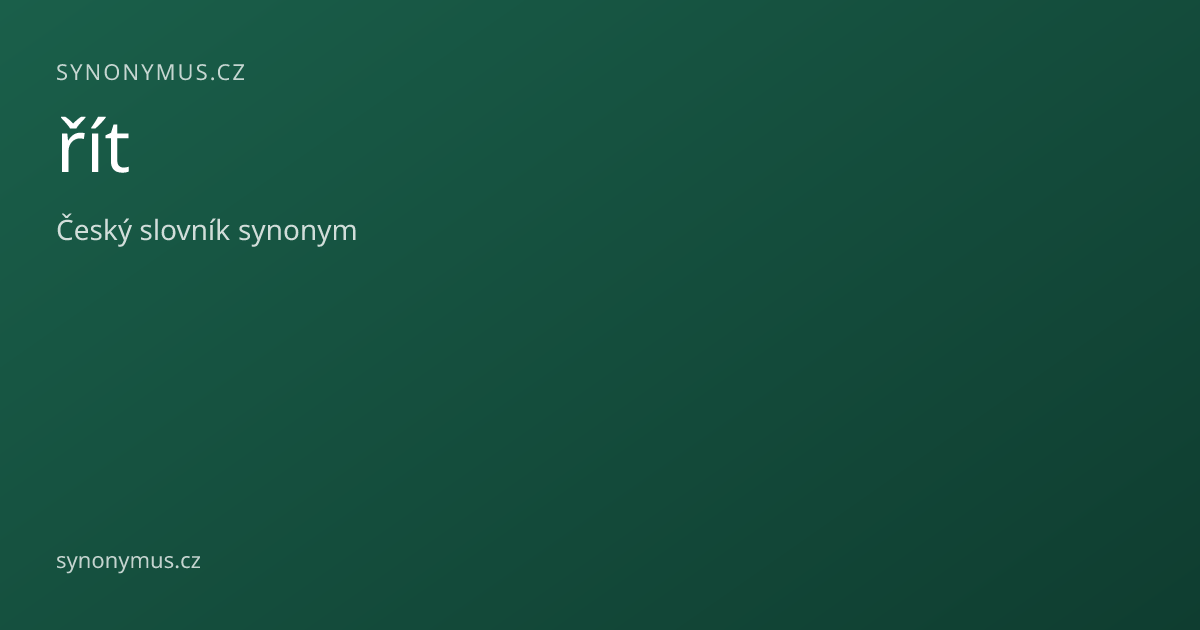Náhled odkazu: řít