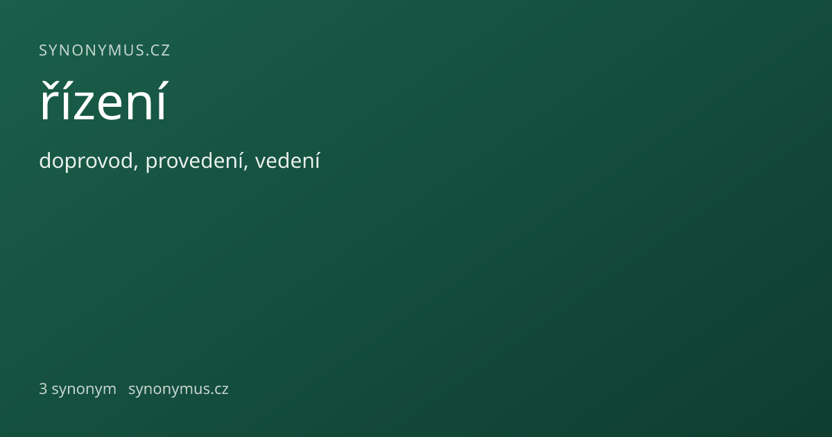 Náhled odkazu: řízení