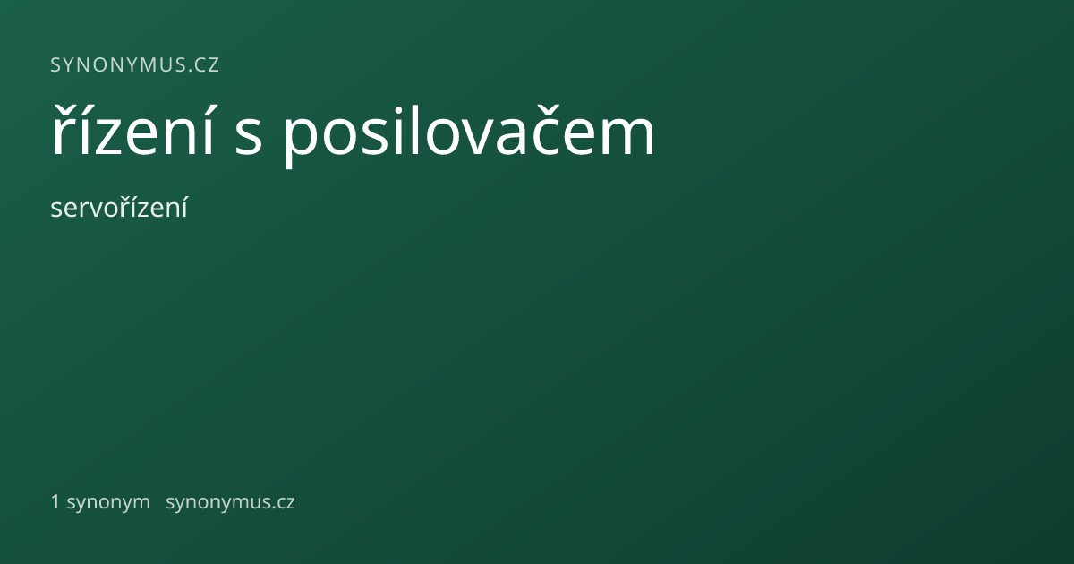 Náhled odkazu: řízení s posilovačem
