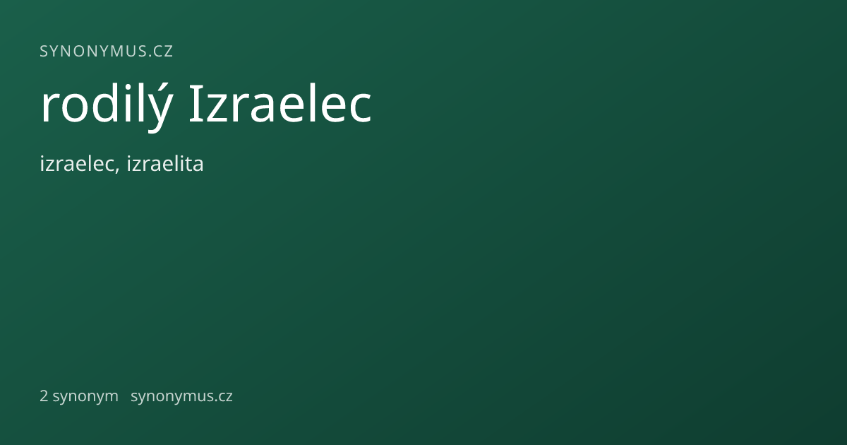 Náhled odkazu: rodilý Izraelec
