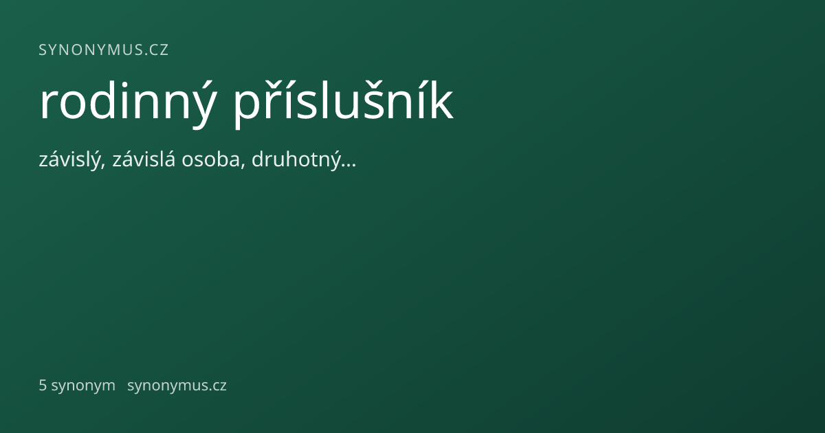Náhled odkazu: rodinný příslušník