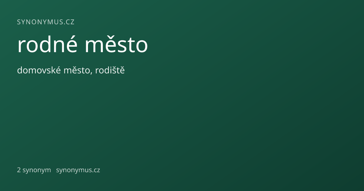 Náhled odkazu: rodné město