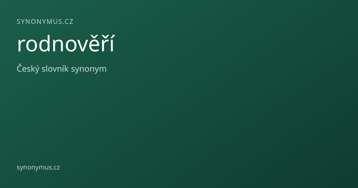 Náhled odkazu: rodnověří
