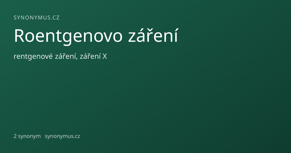 Náhled odkazu: Roentgenovo záření