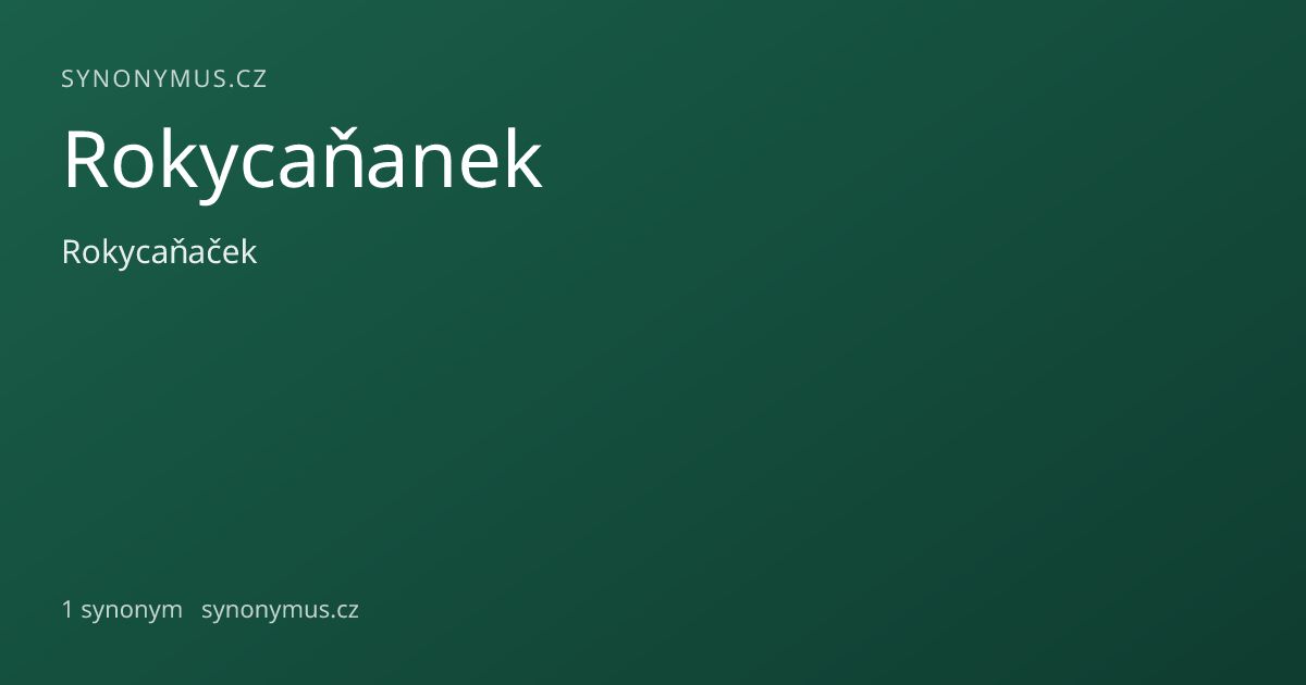 Náhled odkazu: Rokycaňanek