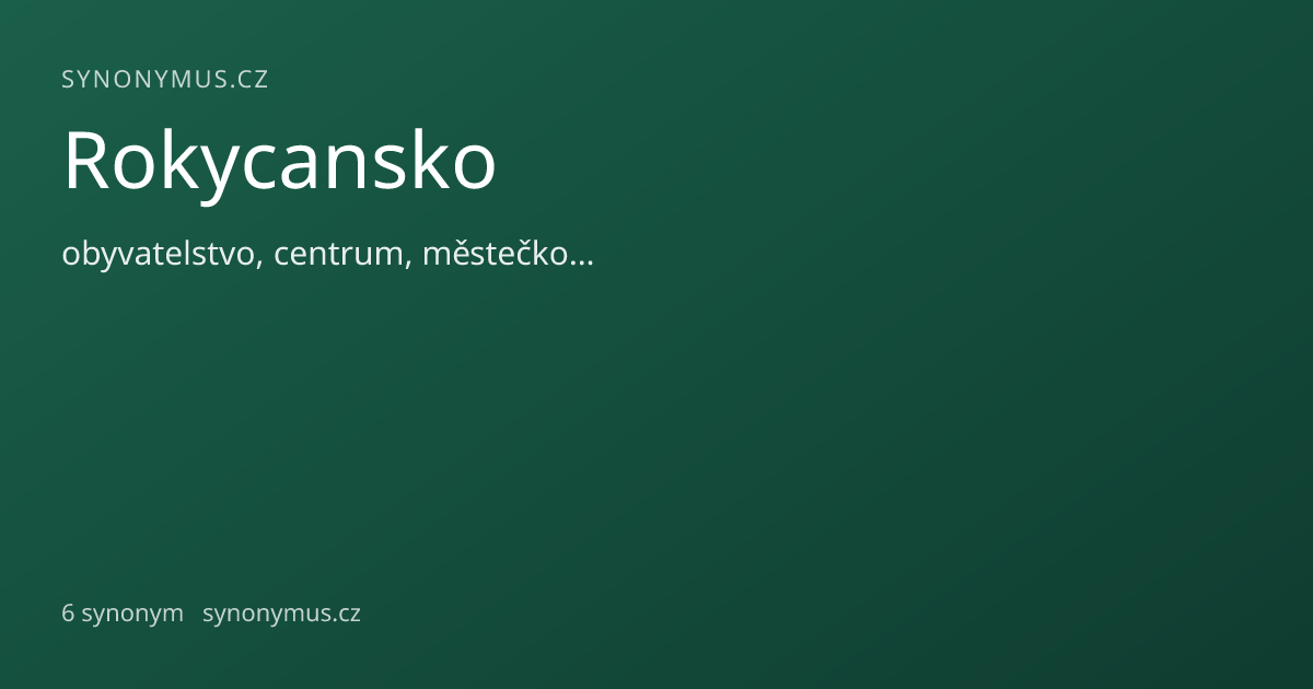 Náhled odkazu: Rokycansko