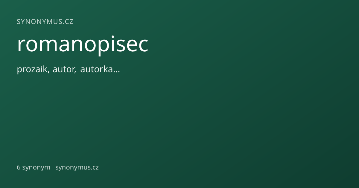 Náhled odkazu: romanopisec