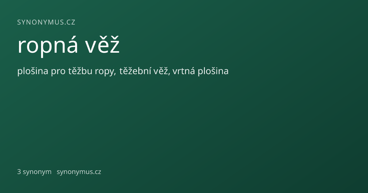 Náhled odkazu: ropná věž