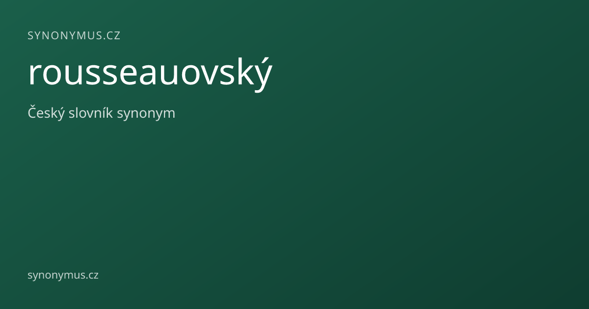 Náhled odkazu: rousseauovský
