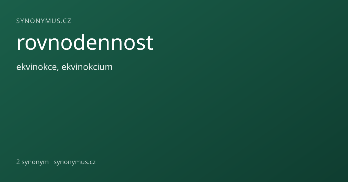 Náhled odkazu: rovnodennost