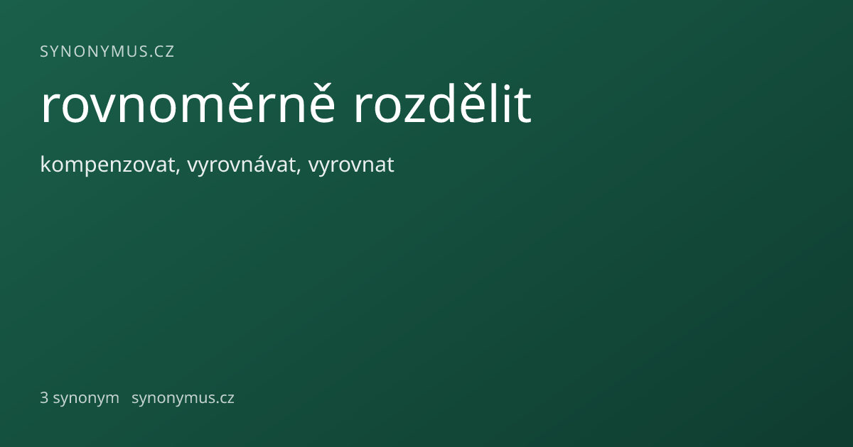 Náhled odkazu: rovnoměrně rozdělit