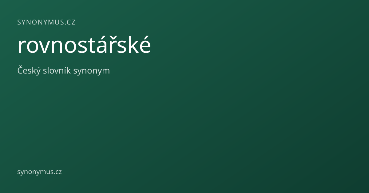 Náhled odkazu: rovnostářské