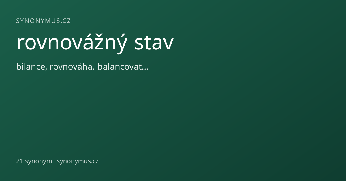 Náhled odkazu: rovnovážný stav