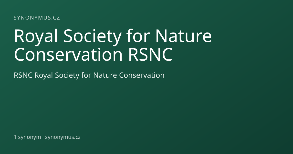 Náhled odkazu: Royal Society for Nature Conservation RSNC