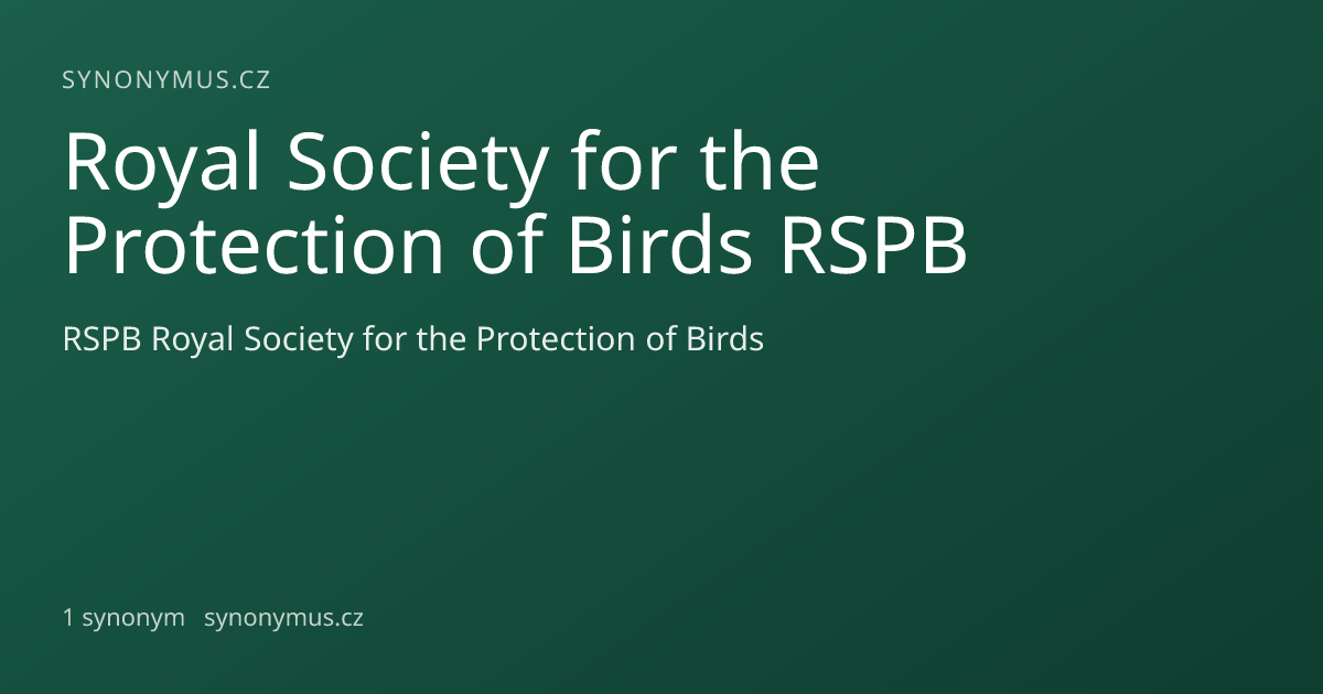 Náhled odkazu: Royal Society for the Protection of Birds RSPB