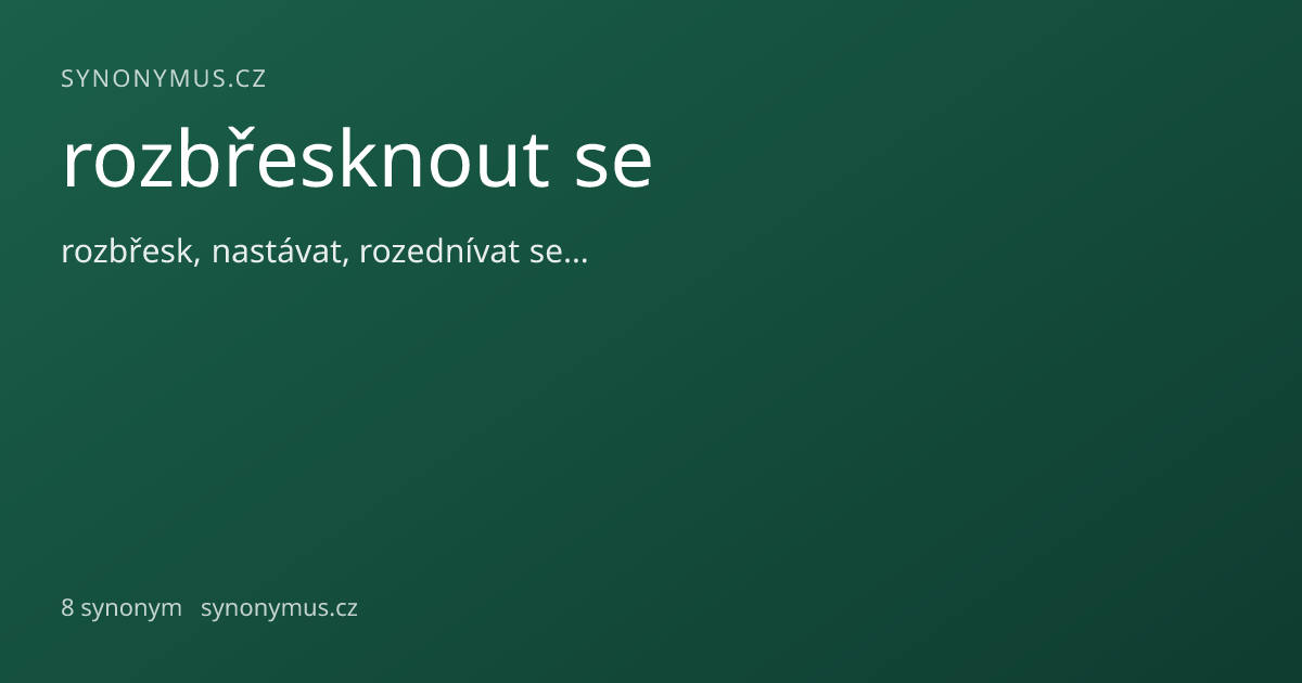 Náhled odkazu: rozbřesknout se