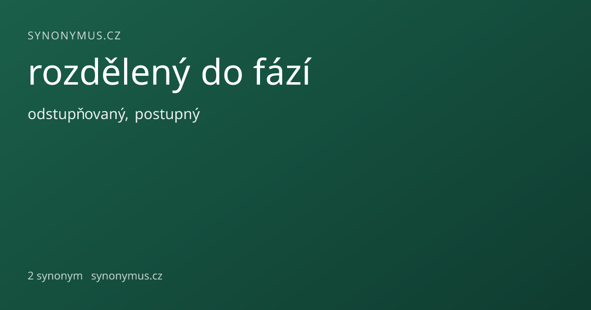 Náhled odkazu: rozdělený do fází
