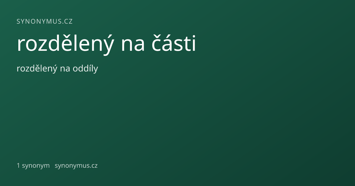 Náhled odkazu: rozdělený na části