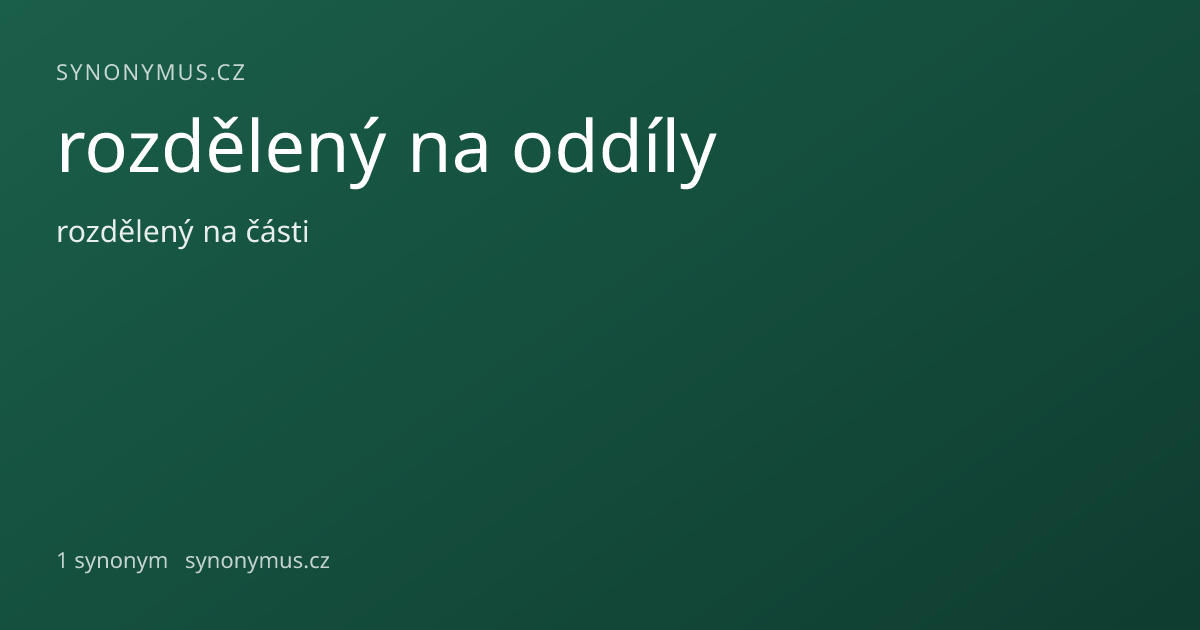 Náhled odkazu: rozdělený na oddíly