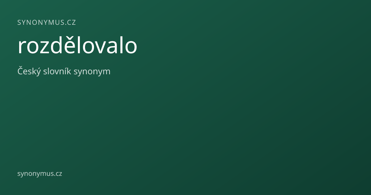 Náhled odkazu: rozdělovalo