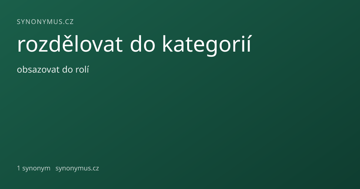 Náhled odkazu: rozdělovat do kategorií