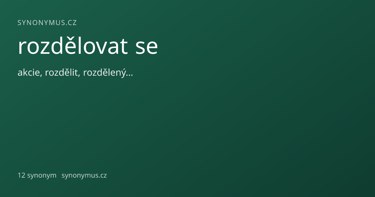 Náhled odkazu: rozdělovat se