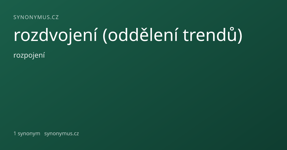 Náhled odkazu: rozdvojení (oddělení trendů)