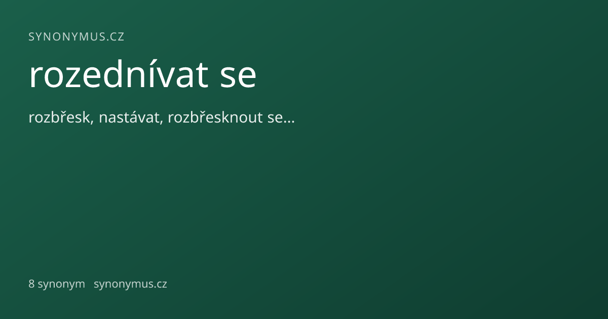 Náhled odkazu: rozednívat se