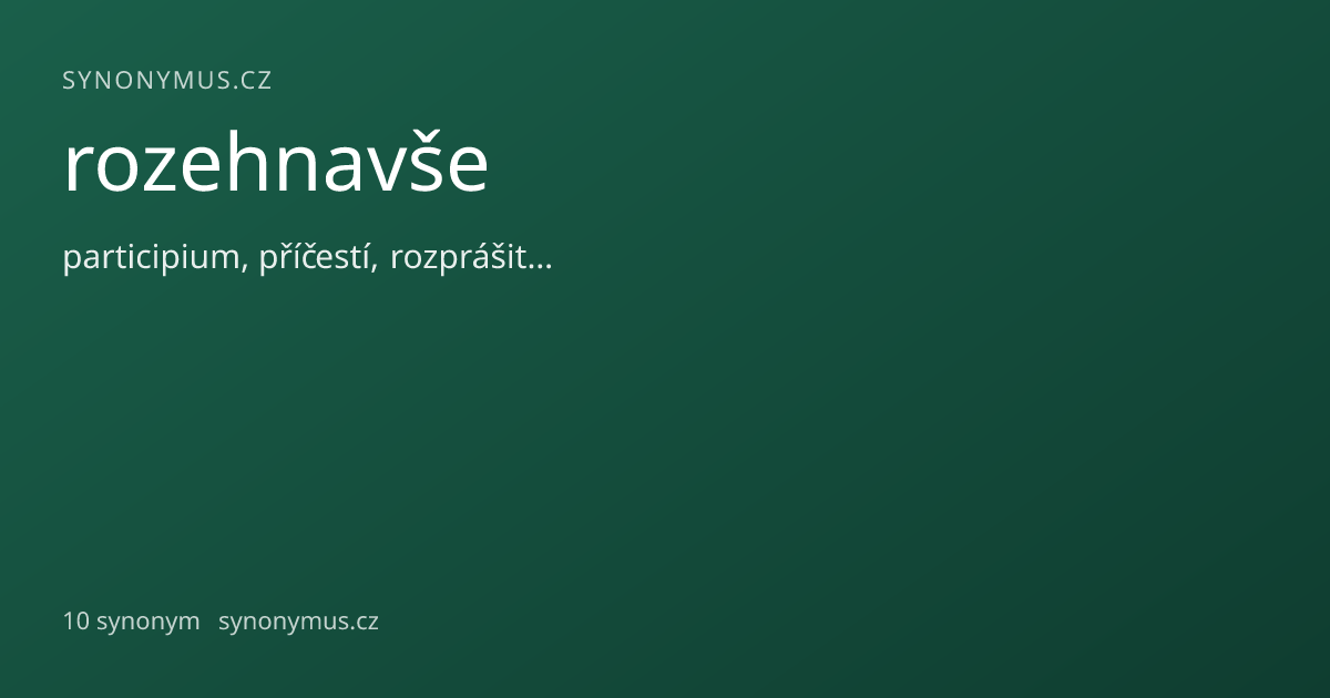 Náhled odkazu: rozehnavše