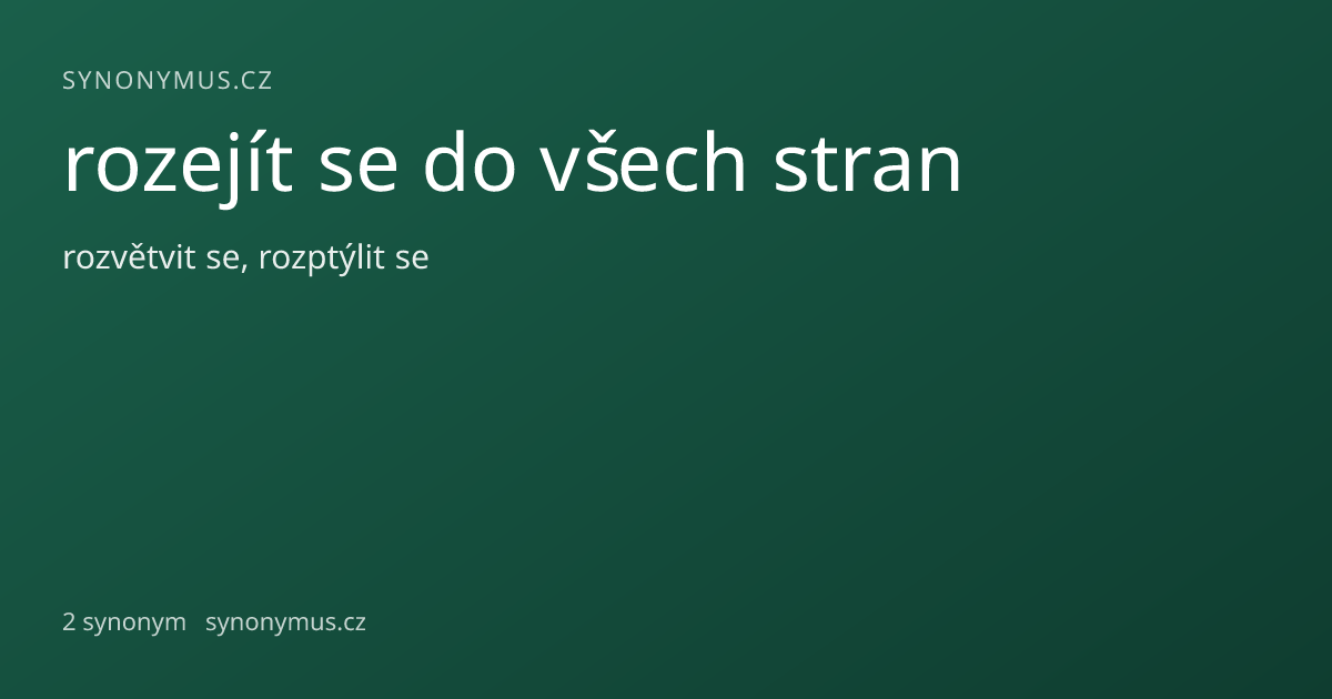 Náhled odkazu: rozejít se do všech stran
