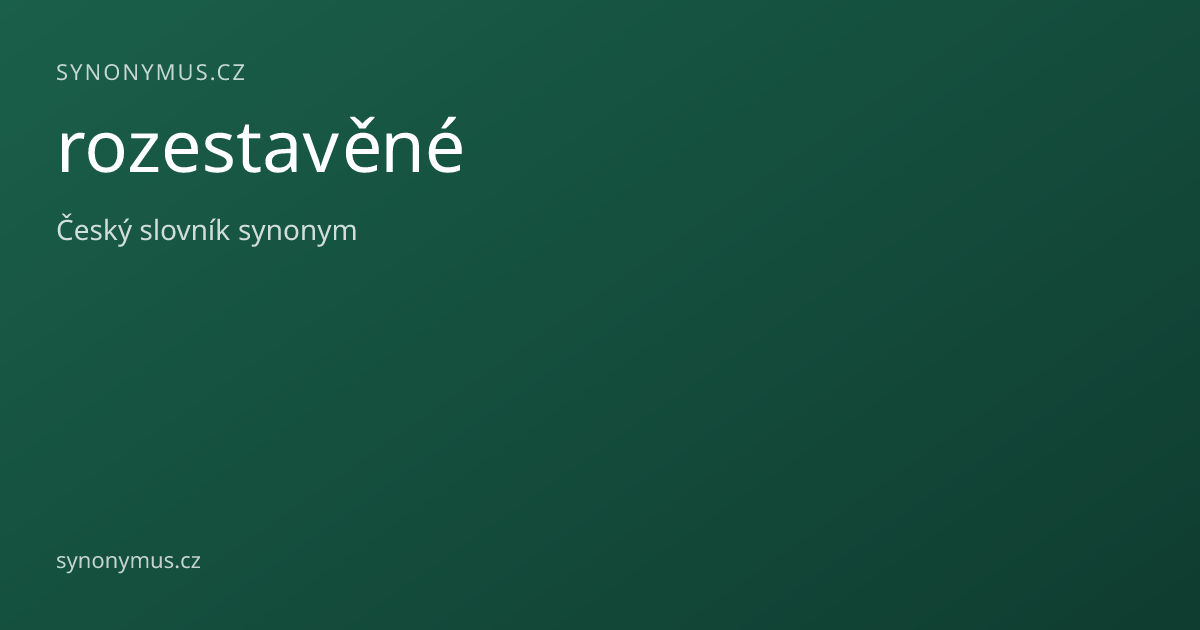 Náhled odkazu: rozestavěné