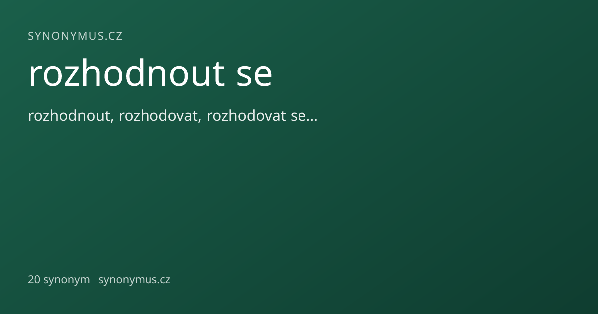 Náhled odkazu: rozhodnout se