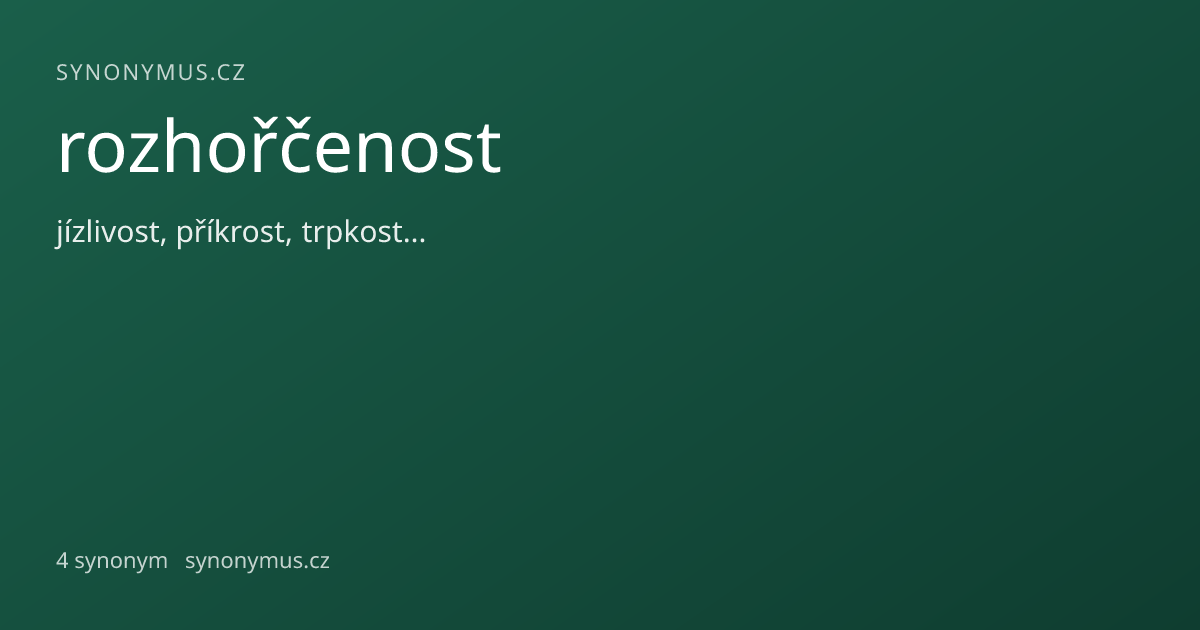 Náhled odkazu: rozhořčenost