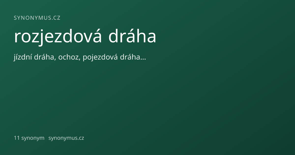 Náhled odkazu: rozjezdová dráha