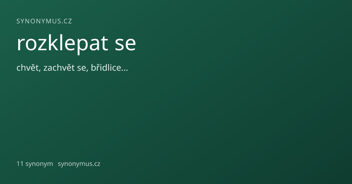 Náhled odkazu: rozklepat se