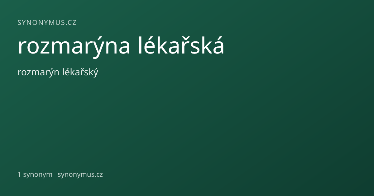 Náhled odkazu: rozmarýna lékařská