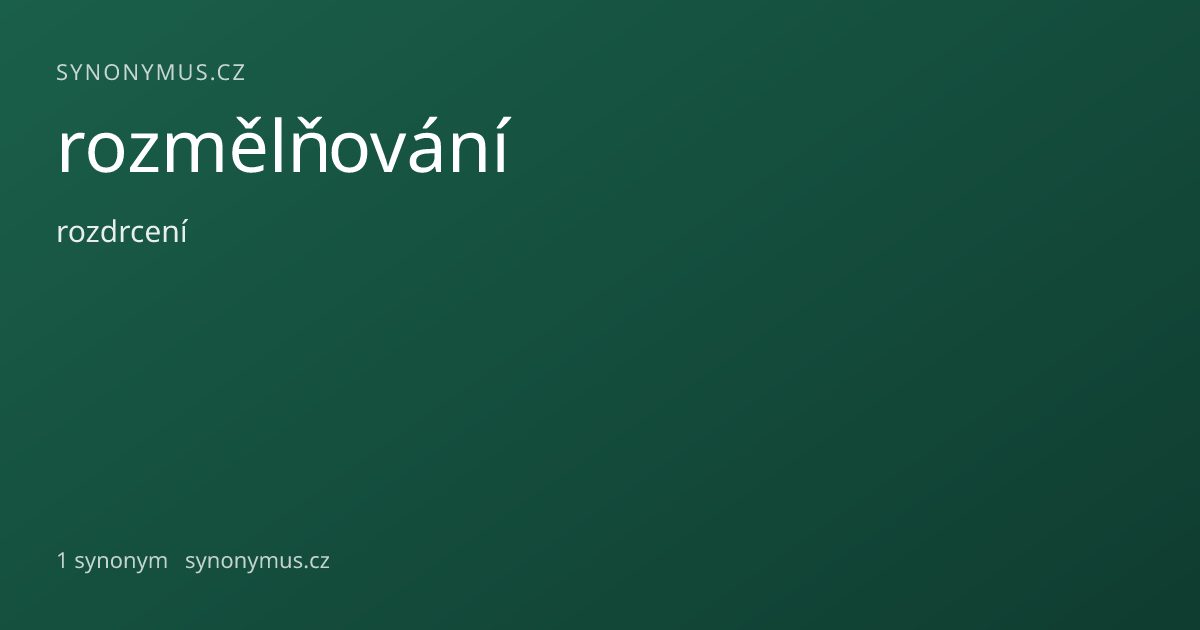 Náhled odkazu: rozmělňování