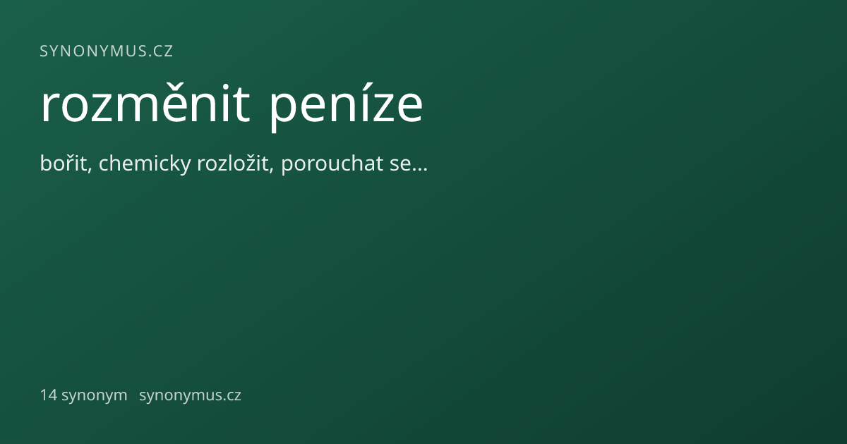 Náhled odkazu: rozměnit peníze