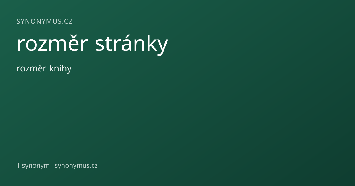 Náhled odkazu: rozměr stránky
