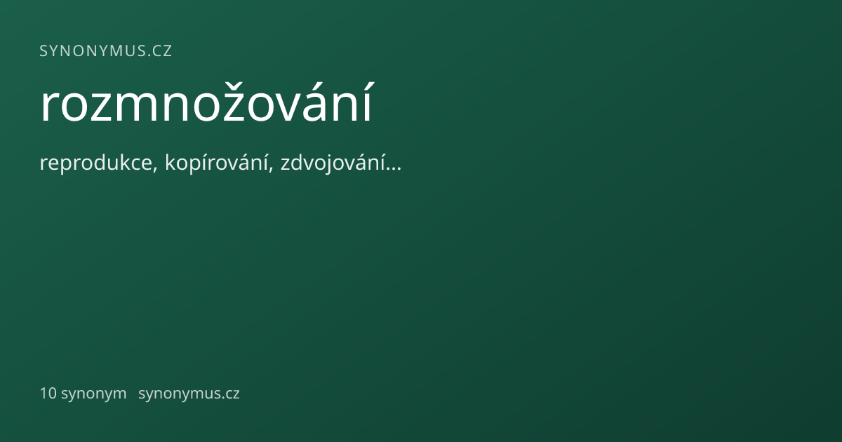 Náhled odkazu: rozmnožování